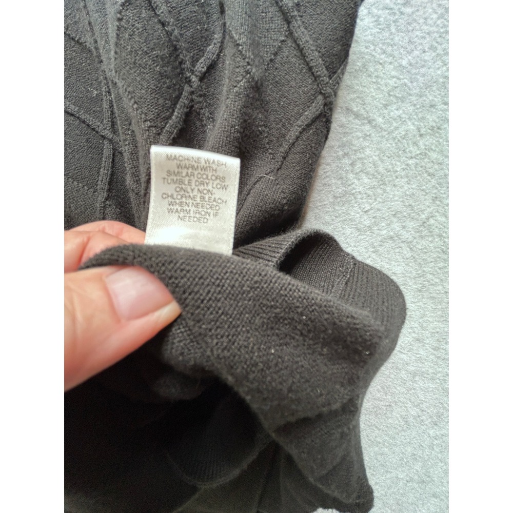 Cypress Links Sportswear Mens 2XB Black Argyle V-Neck Cotton Sweater Vest - Picture 8 of 12